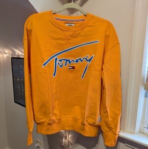 Tommy Hilfiger Embroidered Orange Crewneck Sweater